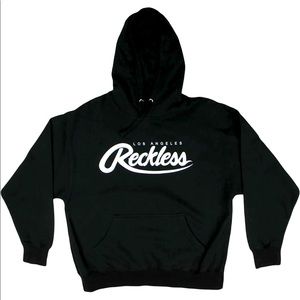 YR black sweatshirt with hood. good condition.